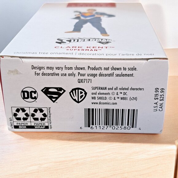 2024 HALLMARK KEEPSAKE ORNAMENT DC SUPERMAN CLARK KENT NEW - Picture 5 of 10